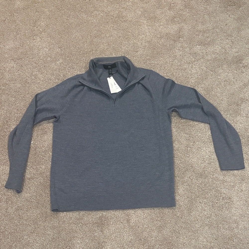 Banana Republic Men's Zip-Neck Sweater in Slate Blue
